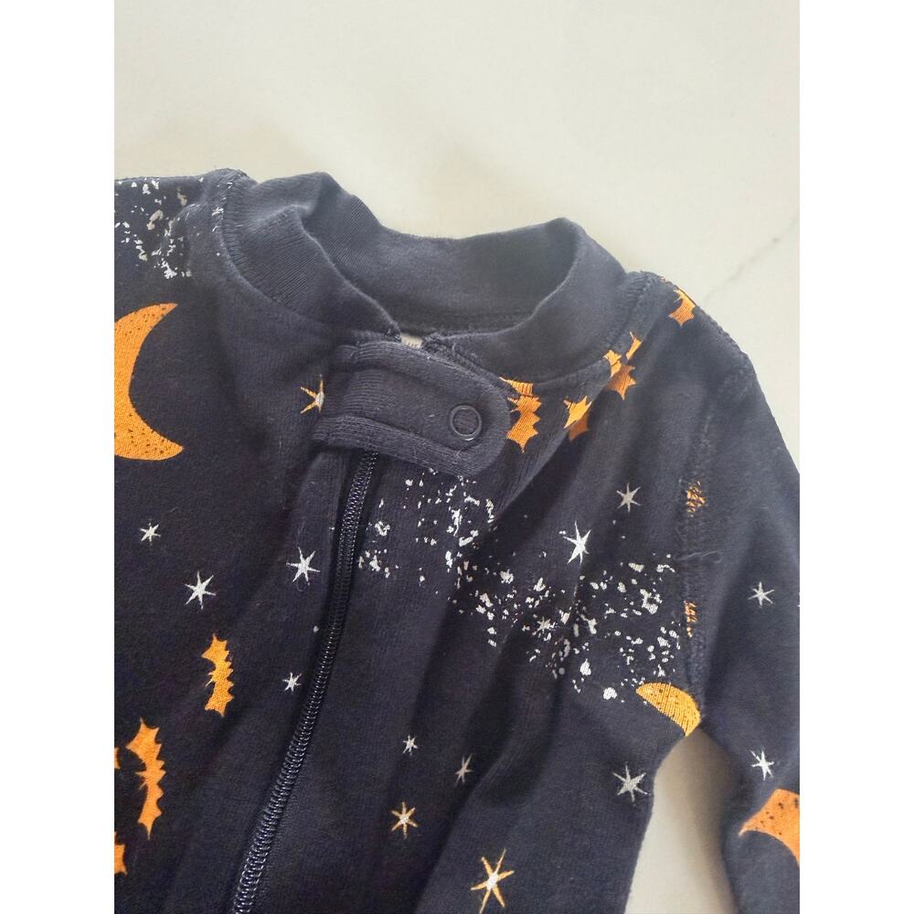 Hanna Andersson Organic Baby Zip Sleeper - Midnight Stars 18-24M - Picture 4 of 5